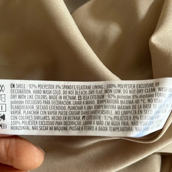 Forever 21 Nude Shimmering Side Cut Out Long Sleeve Mini Dress - Picture 6 of 7